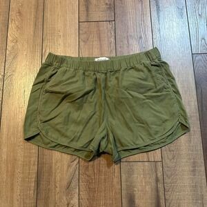 Madewell green‎ cotton shorts size small